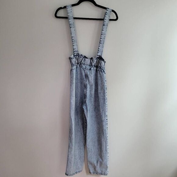 Vintage overalls light wash bow detail preppy gorpcore cottage boho - Picture 2 of 9